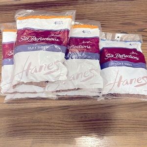 Hanes Silk Reflections 6 x 4 pack pantyhose in barely there, Size AB, Unopened